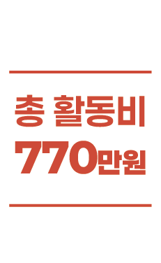 총 활동비 770만원
